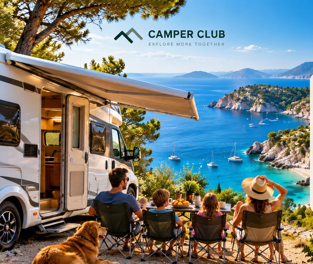 Autorulotă CAMPER CLUB pregătită pentru vacanță
